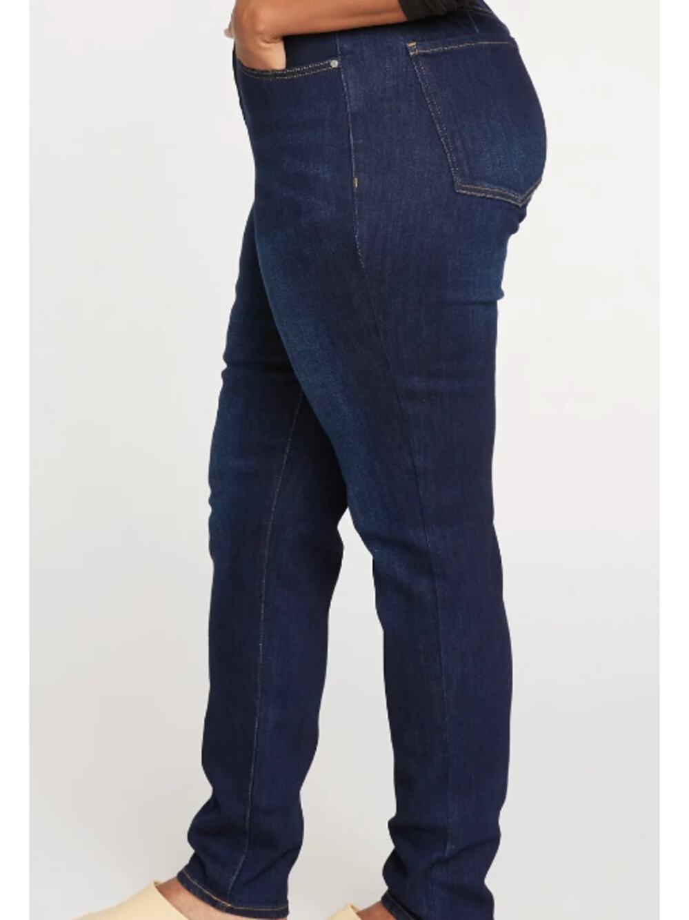Universal Standard High Rise Stretch Skinny Denim Jeans Dark Blue Size 8 NEW